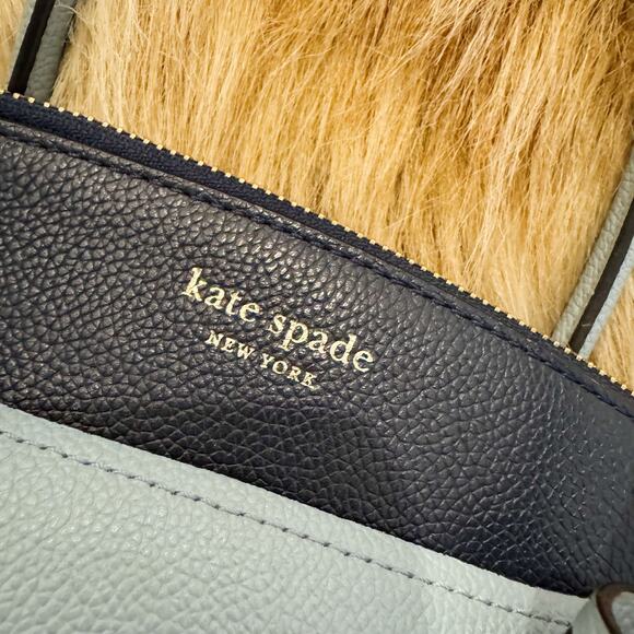 Kate Spade Cameron Street Small Candace Satchel Blue Leather Crossbody Bag - Picture 3 of 7